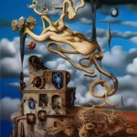 pain acrylic painting, award winning art, trending, by Salvador Dali, in a symbolic and meaningful style, insanely detailed and intricate, hypermaximalist, elegant, ornate, hyper realistic, super detailed