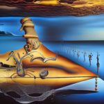 submarine acrylic painting, award winning art, trending, by Salvador Dali, in a symbolic and meaningful style, insanely detailed and intricate, hypermaximalist, elegant, ornate, hyper realistic, super detailed