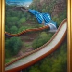 waterslide oil painting, award winning, in a symbolic and meaningful style, insanely detailed and intricate, hypermaximalist, elegant, ornate, hyper realistic, super detailed