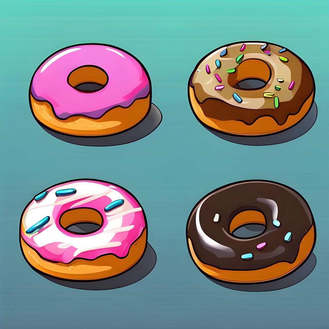 ντονατς ονειροκρίτης donuts artistic drawing, trending on artstation