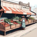 λαικη αγορα ονειροκριτης farmers market artistic drawing, trending on artstation